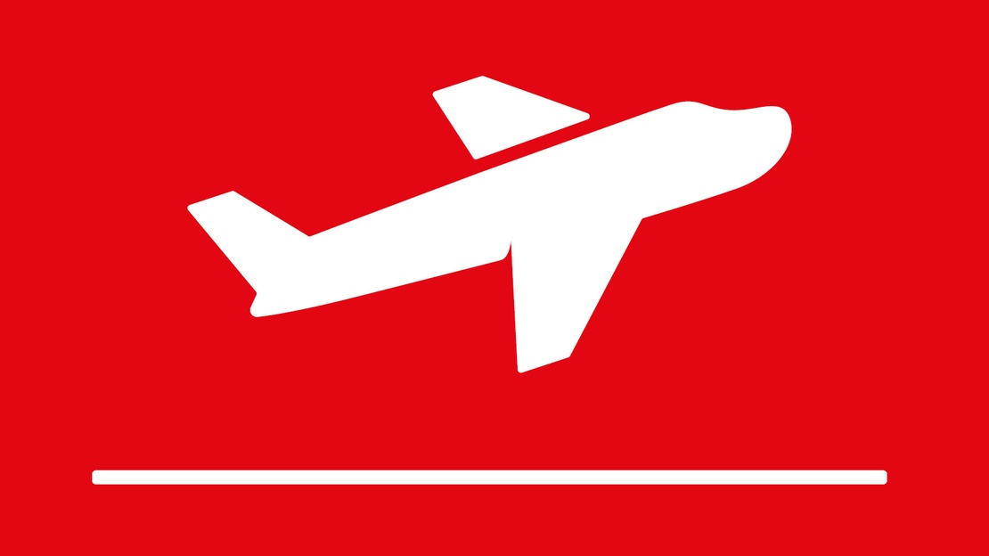 ein Flugzeug hebt ab - als Grafik dargestellt
