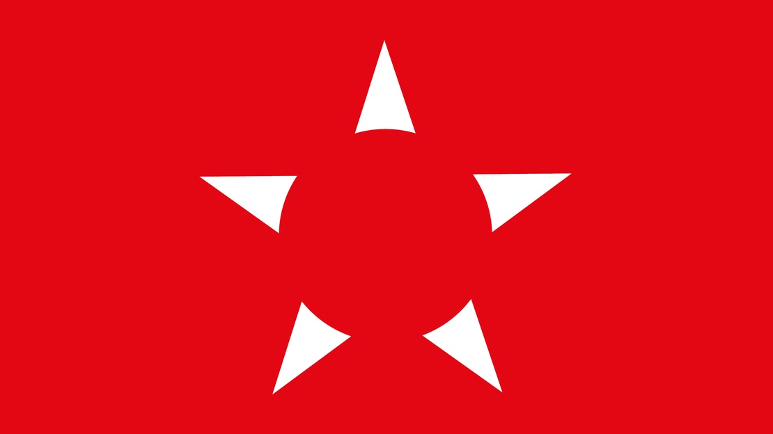 Symbol Stern auf rotem Hintergrund